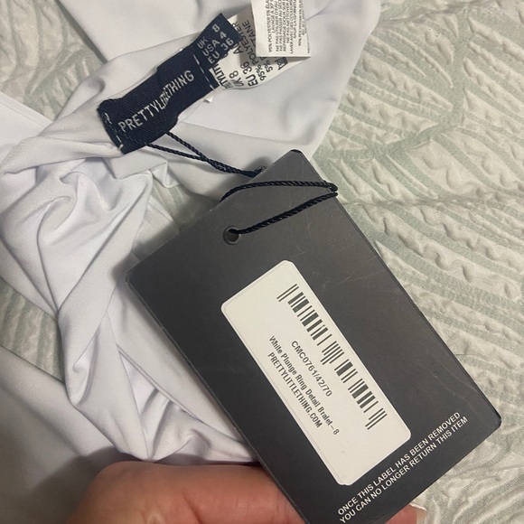 NWT PLT White wrap top - Picture 4 of 4